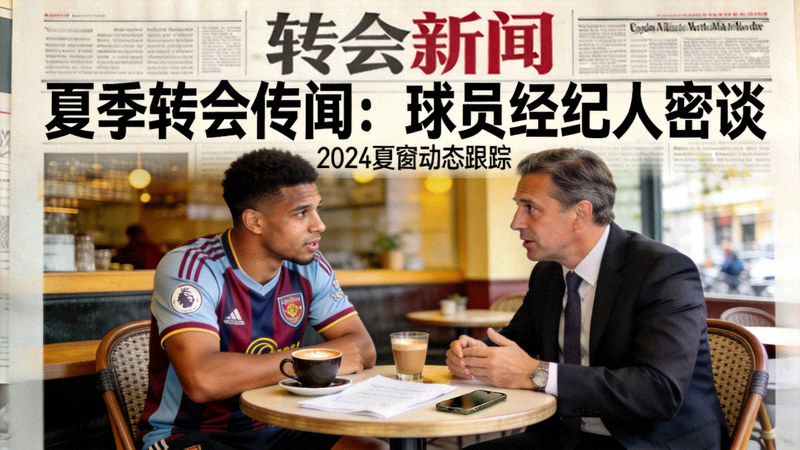 夏季足球转会市场传闻报道配图 - 球员与经纪人交谈